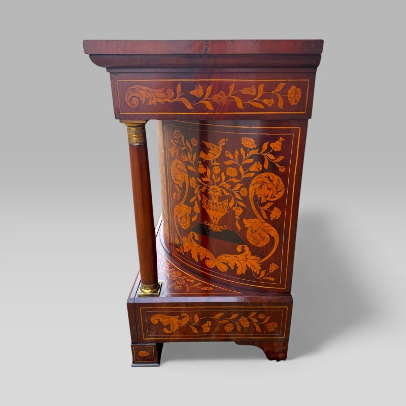 Antique 18th Century Dutch Marquetry Mahogany Console Wall Table Cabinet - Image 7